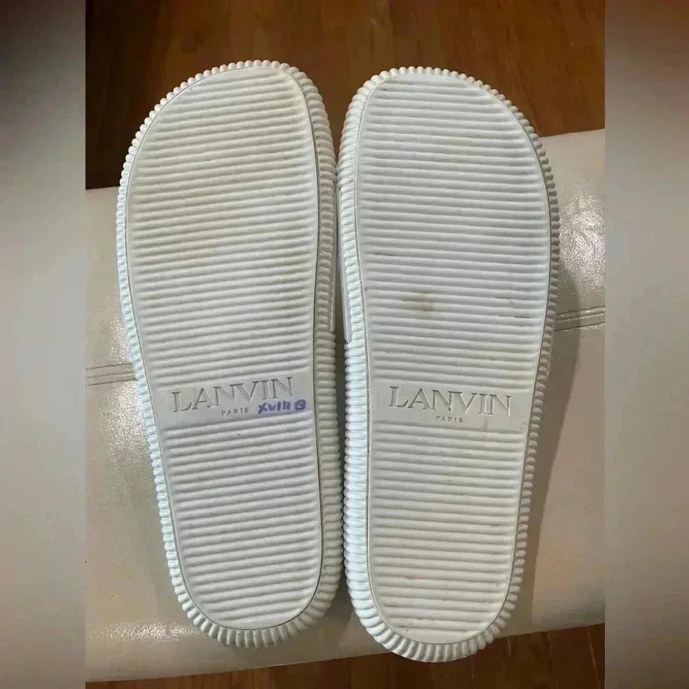 LANVIN Men’s Arpege Slide Logo Slip on Sandal flip flop Size 8.5 US / EU 42